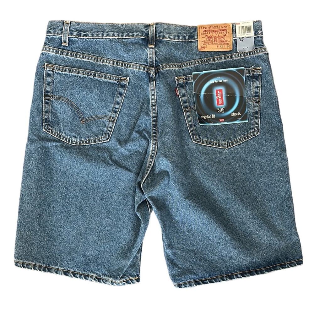 NEW Levi’s 505 Denim Jean Shorts Regular Fit Men's Size 42 Waist 9” Inseam NEW
